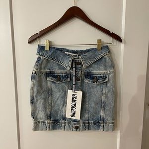 Moschino x HM denim mini skirt